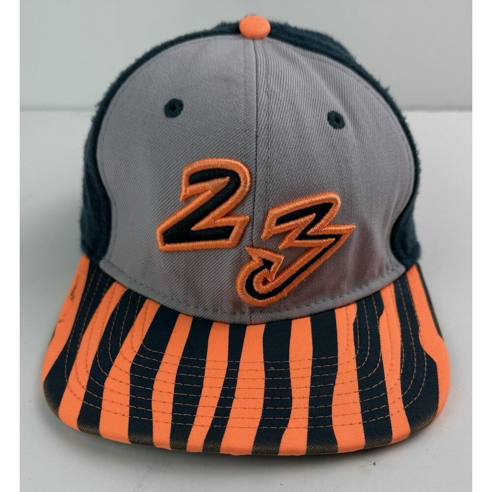 Air Jordan Tiger Strip Jumpman Snapback Embroidered #23 Hat Cap Teal/Orange/Gray